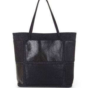 BCBGeneration Wilson Patchwork Vegan Wool Tote
